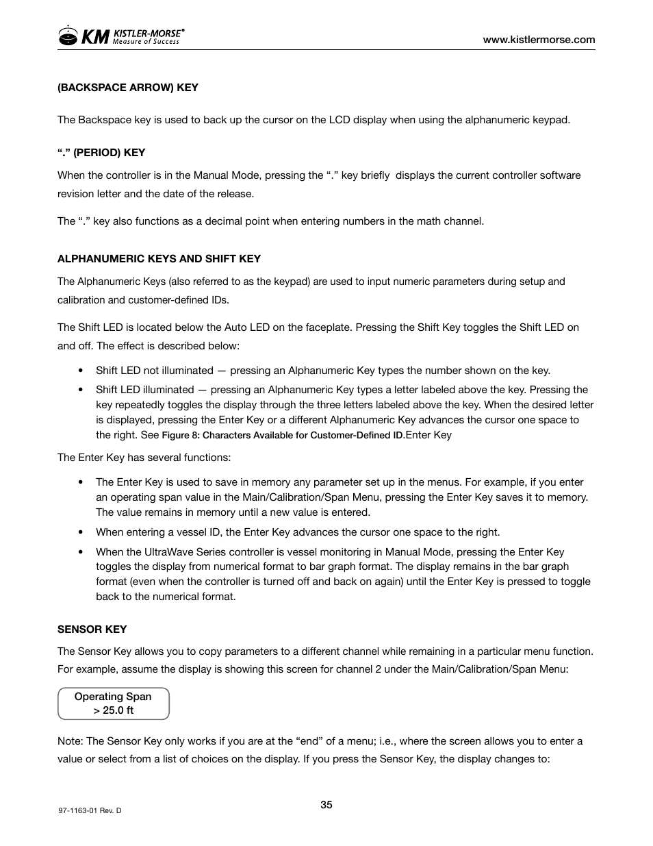 Kistler-Morse KM ultrawave User Manual | Page 39 / 96