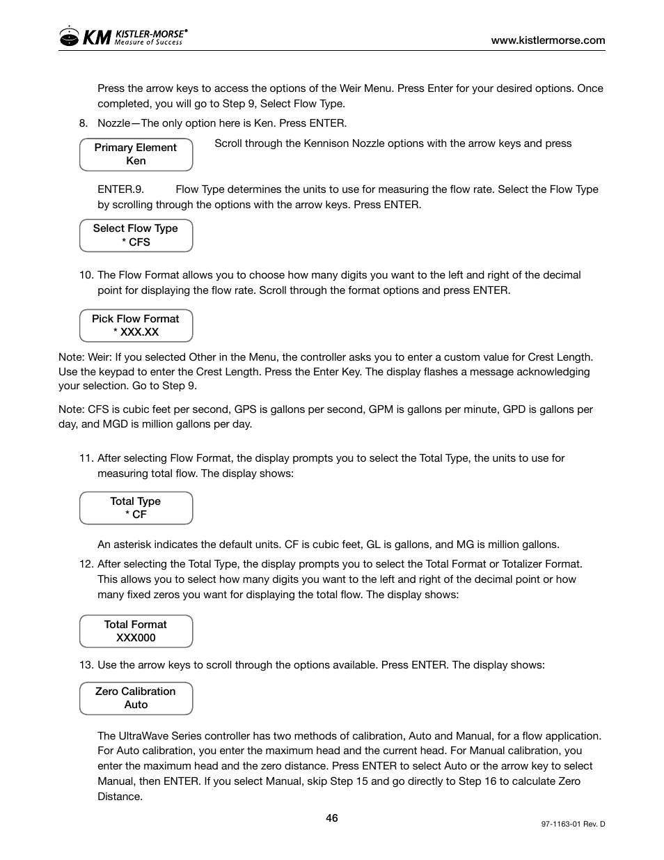 Kistler-Morse KM ultrawave User Manual | Page 50 / 96