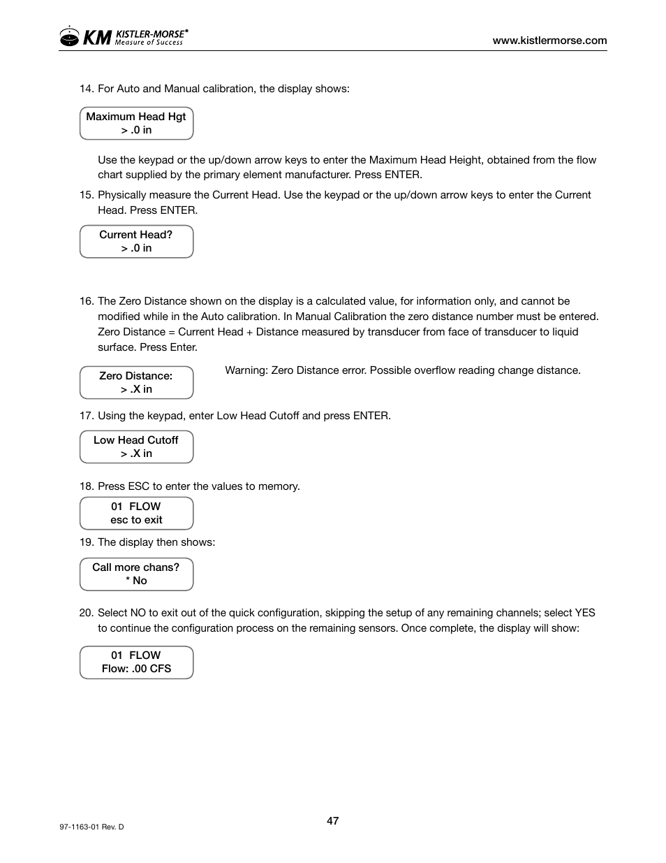 Kistler-Morse KM ultrawave User Manual | Page 51 / 96