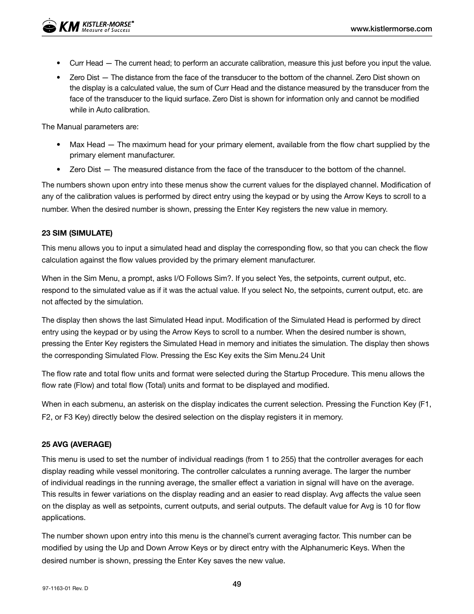 Kistler-Morse KM ultrawave User Manual | Page 53 / 96