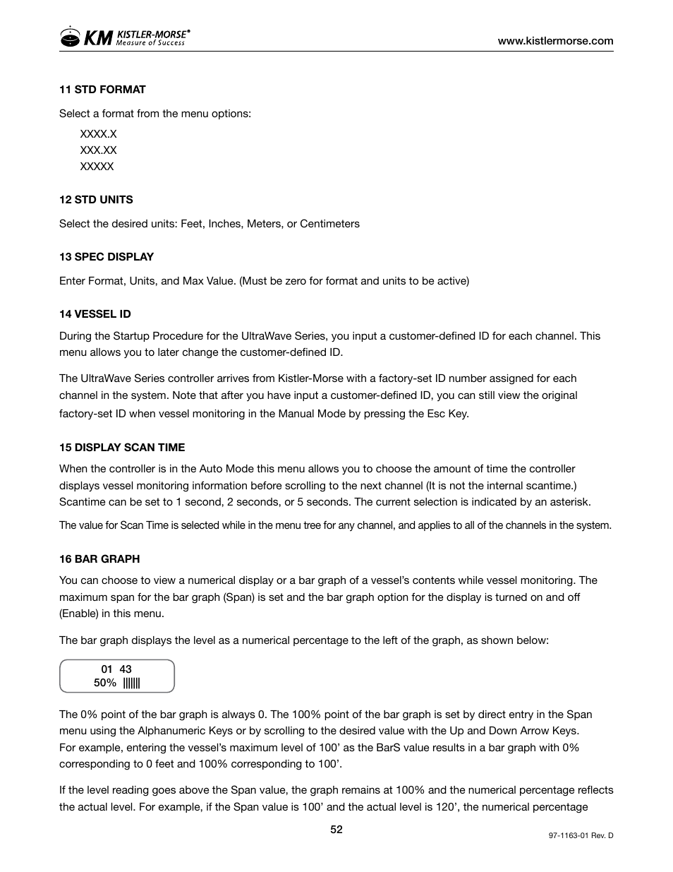 Kistler-Morse KM ultrawave User Manual | Page 56 / 96