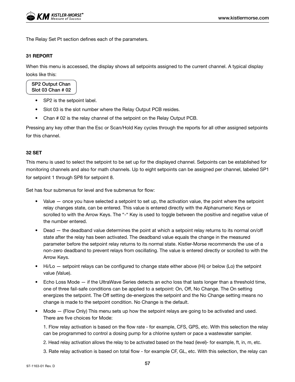 Kistler-Morse KM ultrawave User Manual | Page 61 / 96