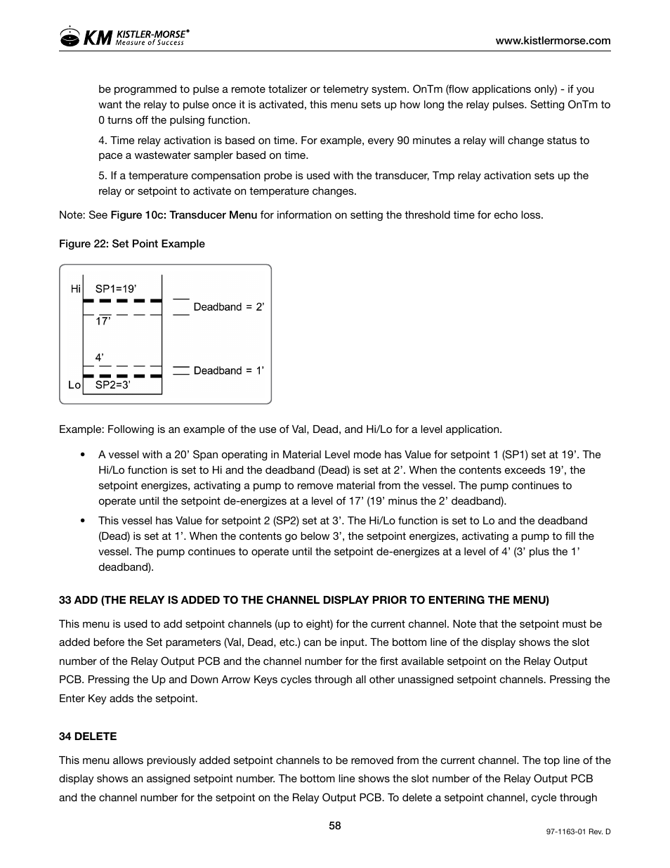 Kistler-Morse KM ultrawave User Manual | Page 62 / 96