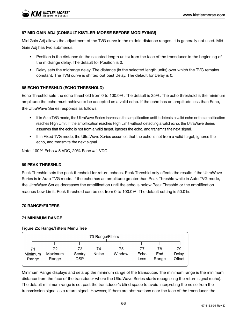 Kistler-Morse KM ultrawave User Manual | Page 70 / 96