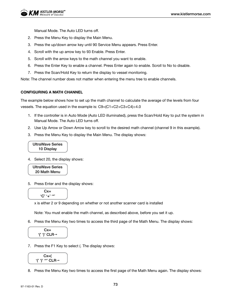 Kistler-Morse KM ultrawave User Manual | Page 77 / 96