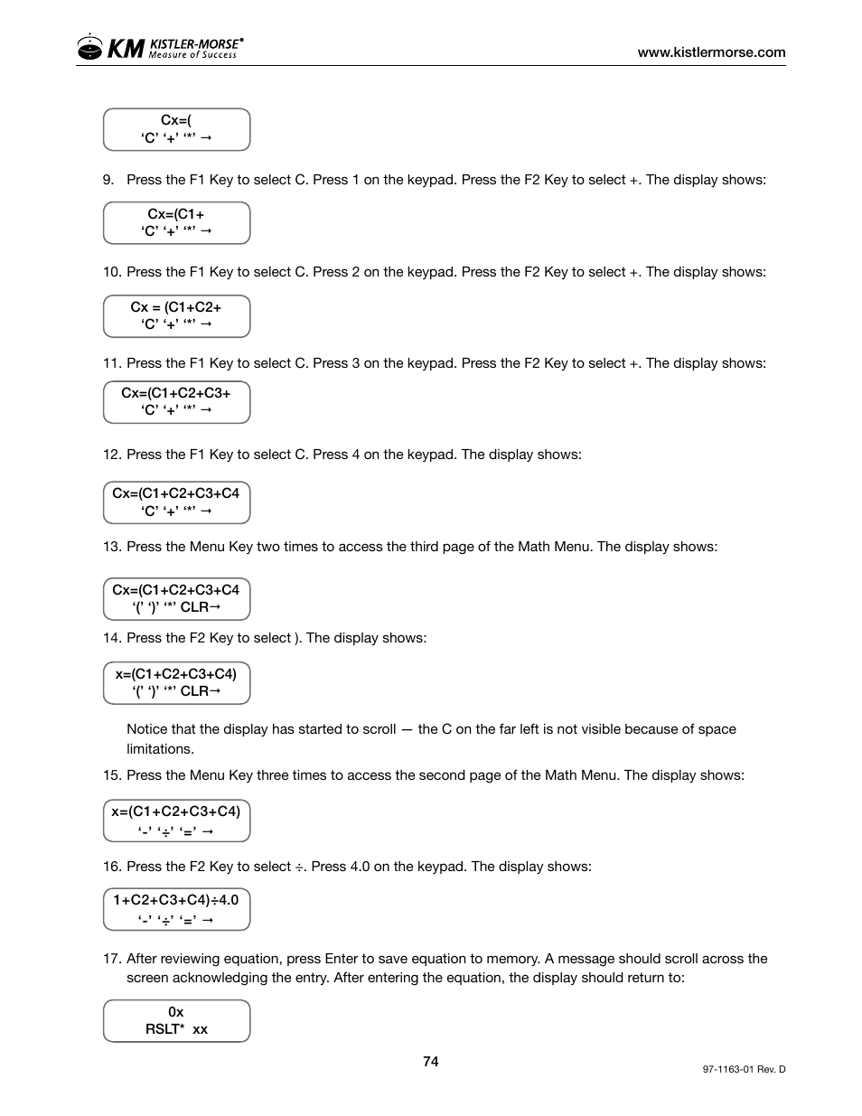 Kistler-Morse KM ultrawave User Manual | Page 78 / 96