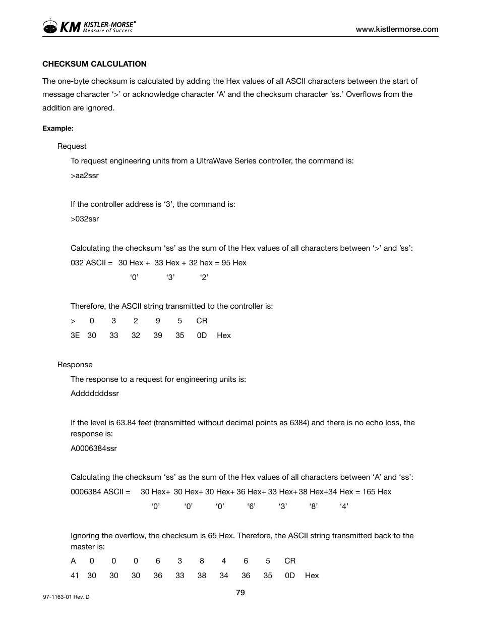 Kistler-Morse KM ultrawave User Manual | Page 83 / 96