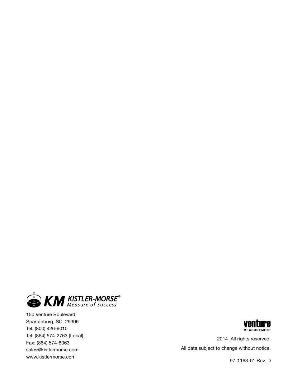 Kistler-Morse KM ultrawave User Manual | Page 96 / 96