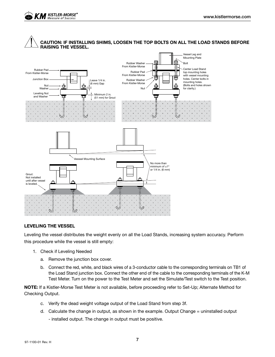 Kistler-Morse KM Load Stand II User Manual | Page 11 / 32
