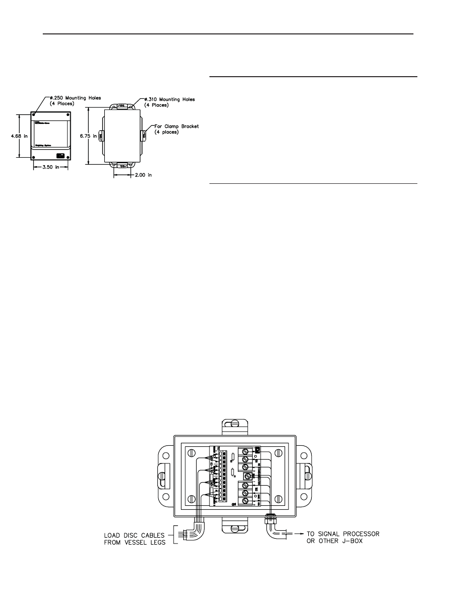 Stainless steel junction box mounting and wiring | Kistler-Morse KM LD360s User Manual | Page 20 / 64