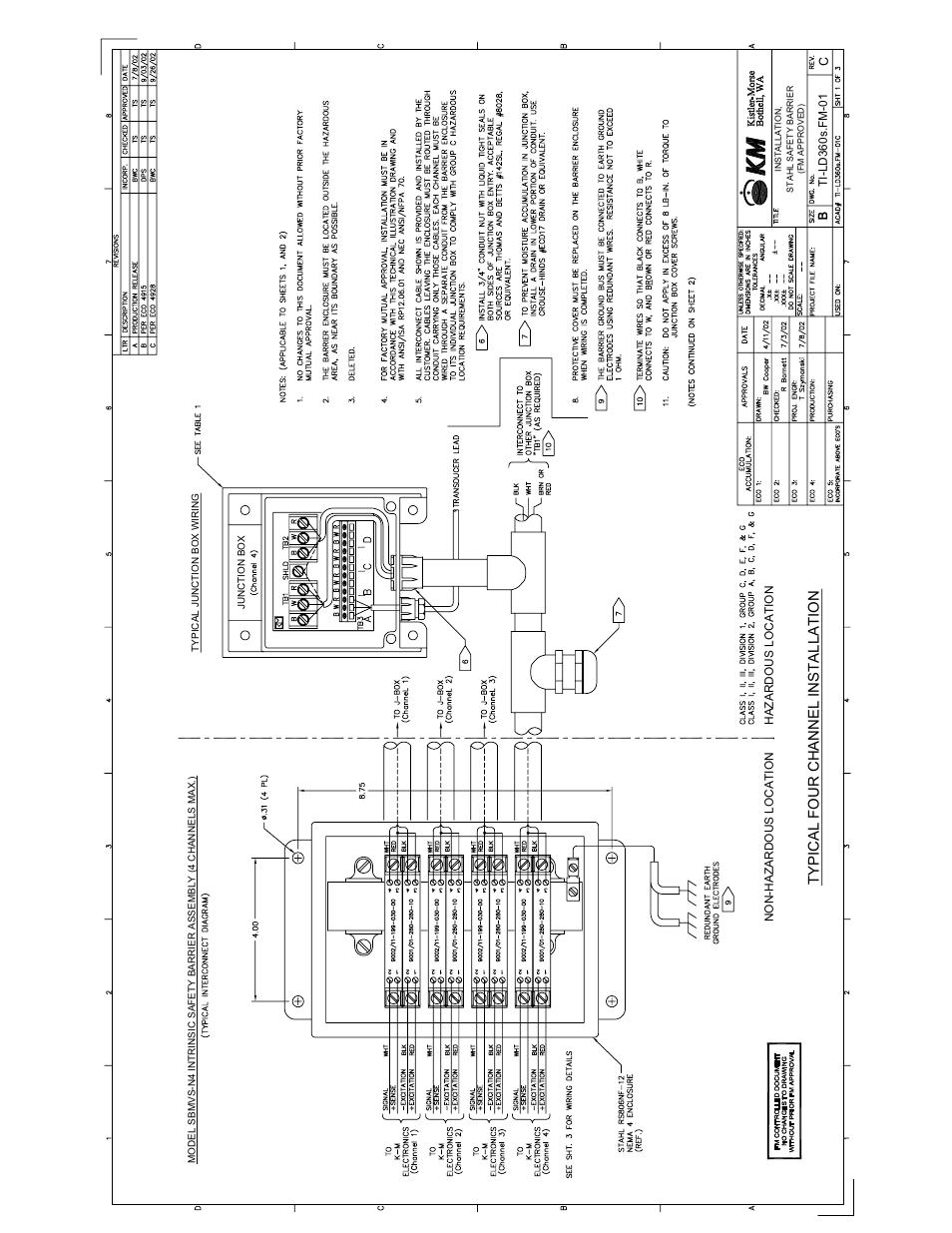 Typical four channel installation | Kistler-Morse KM LD360s User Manual | Page 46 / 64
