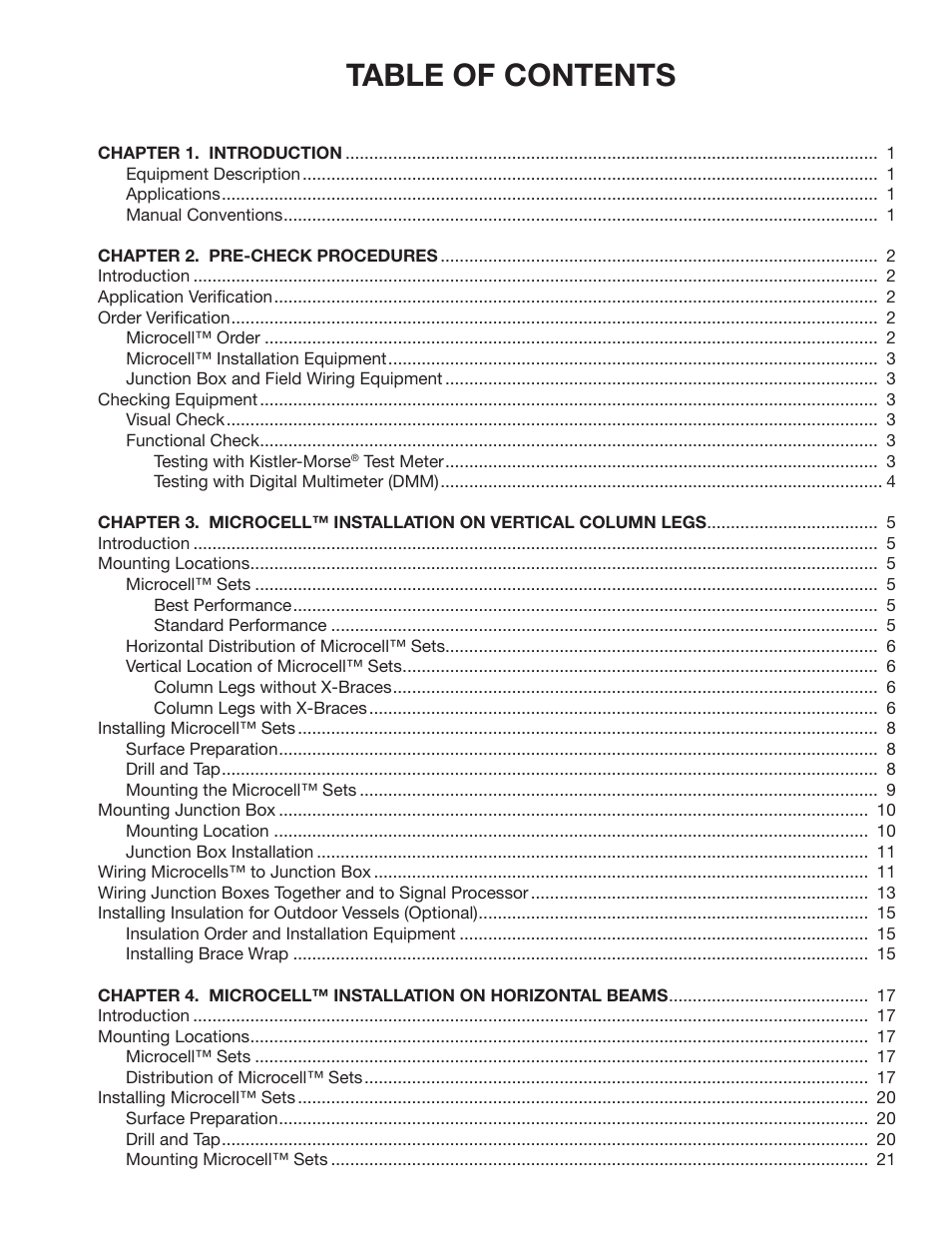 Kistler-Morse KM Microcell Bolt-On User Manual | Page 3 / 44