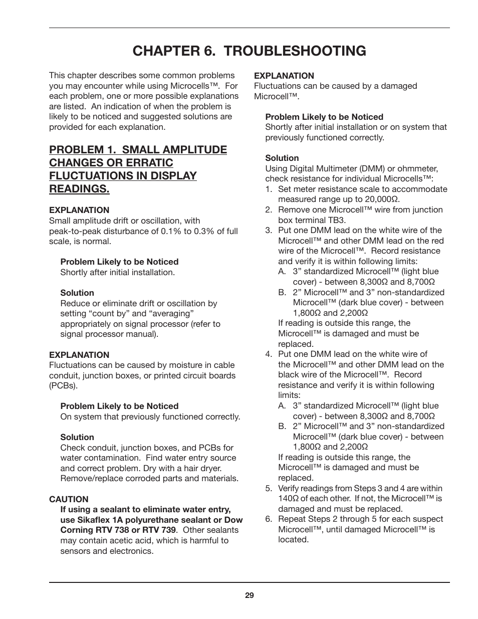 Chapter 6. troubleshooting | Kistler-Morse KM Microcell Bolt-On User Manual | Page 33 / 44