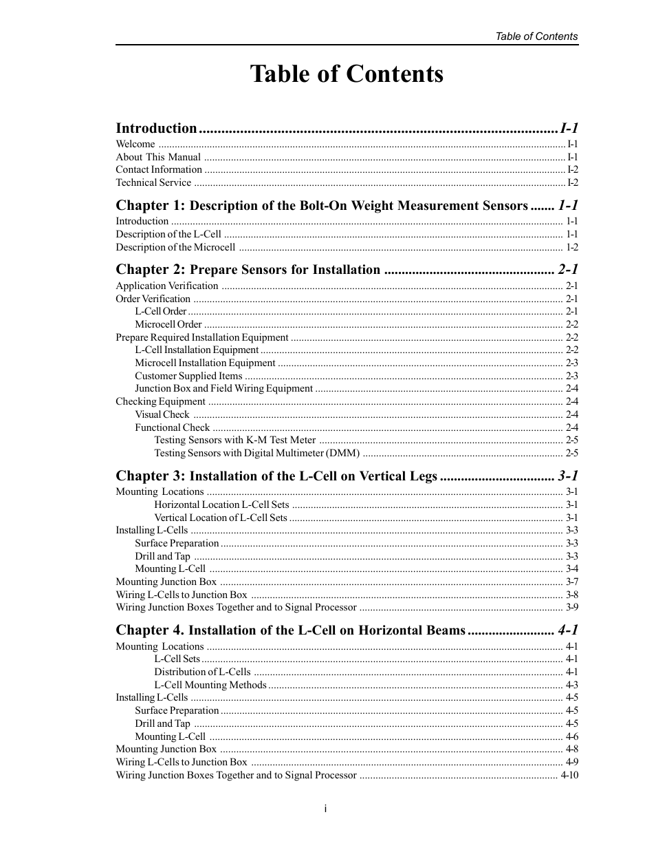 Kistler-Morse KM L-Cell Bolt-On User Manual | Page 3 / 98
