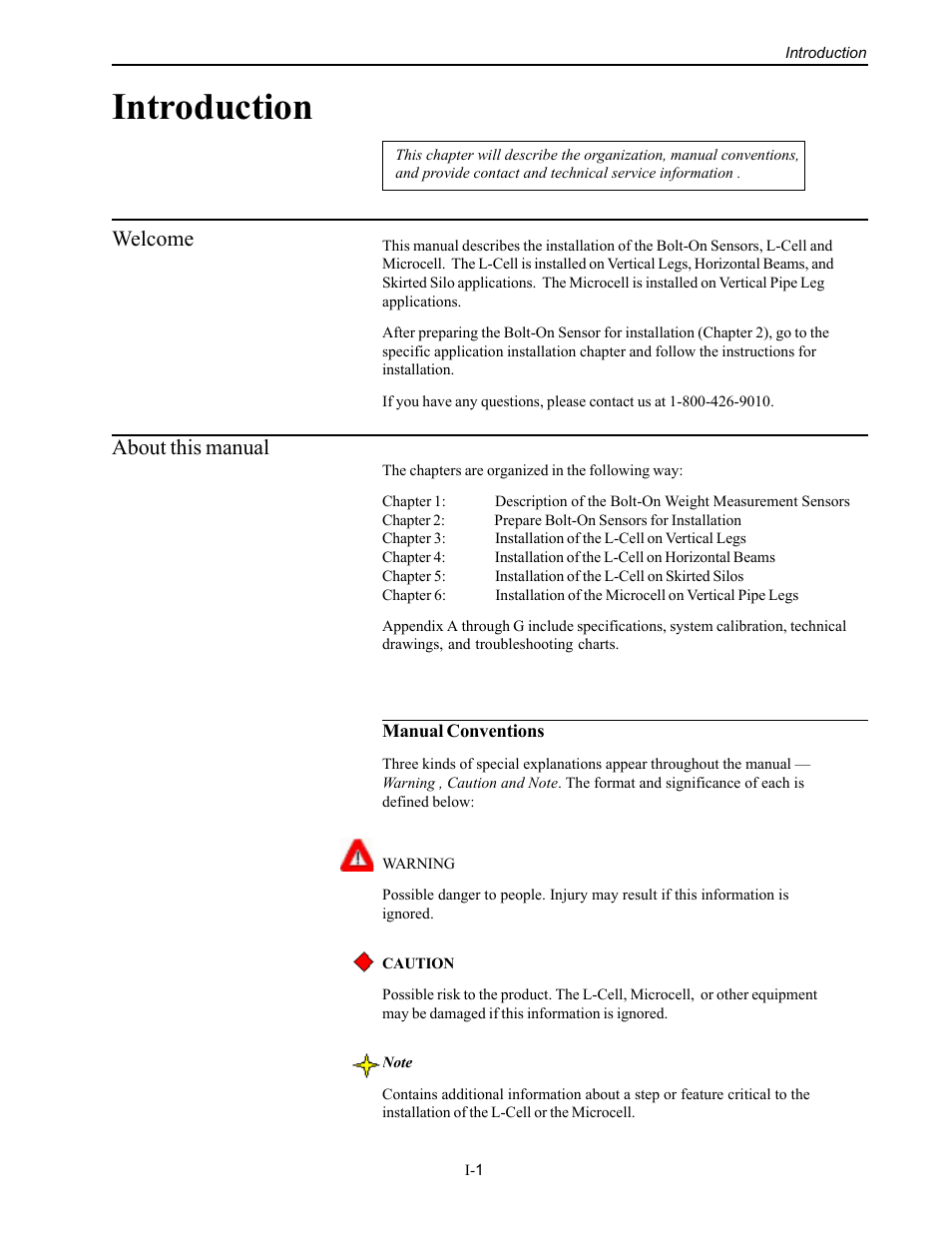 Introduction, Welcome, About this manual | Kistler-Morse KM L-Cell Bolt-On User Manual | Page 5 / 98