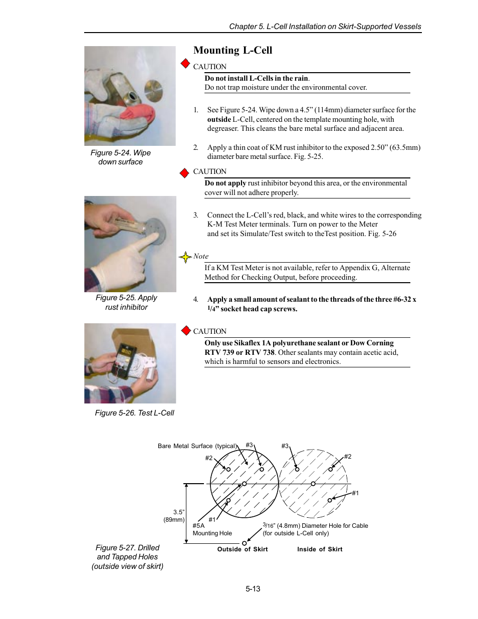 Mounting l-cell | Kistler-Morse KM L-Cell Bolt-On User Manual | Page 50 / 98