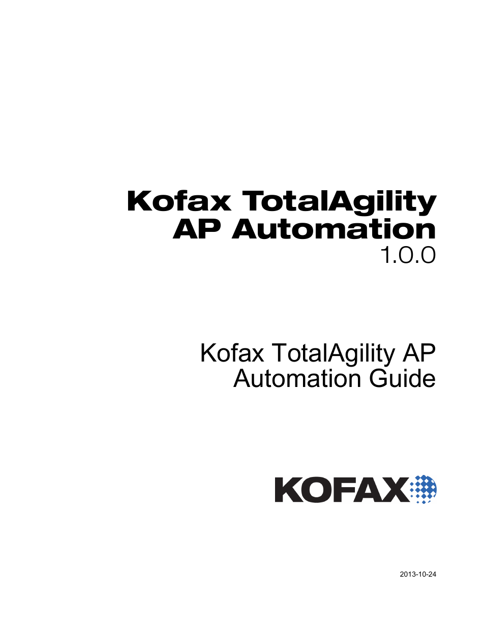 Kofax TotalAgility AP Automation User Manual | 43 pages