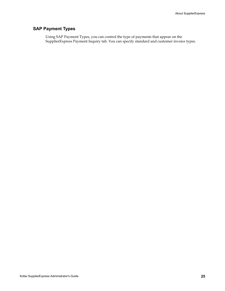 Sap payment types | Kofax SupplierExpress User Manual | Page 25 / 94