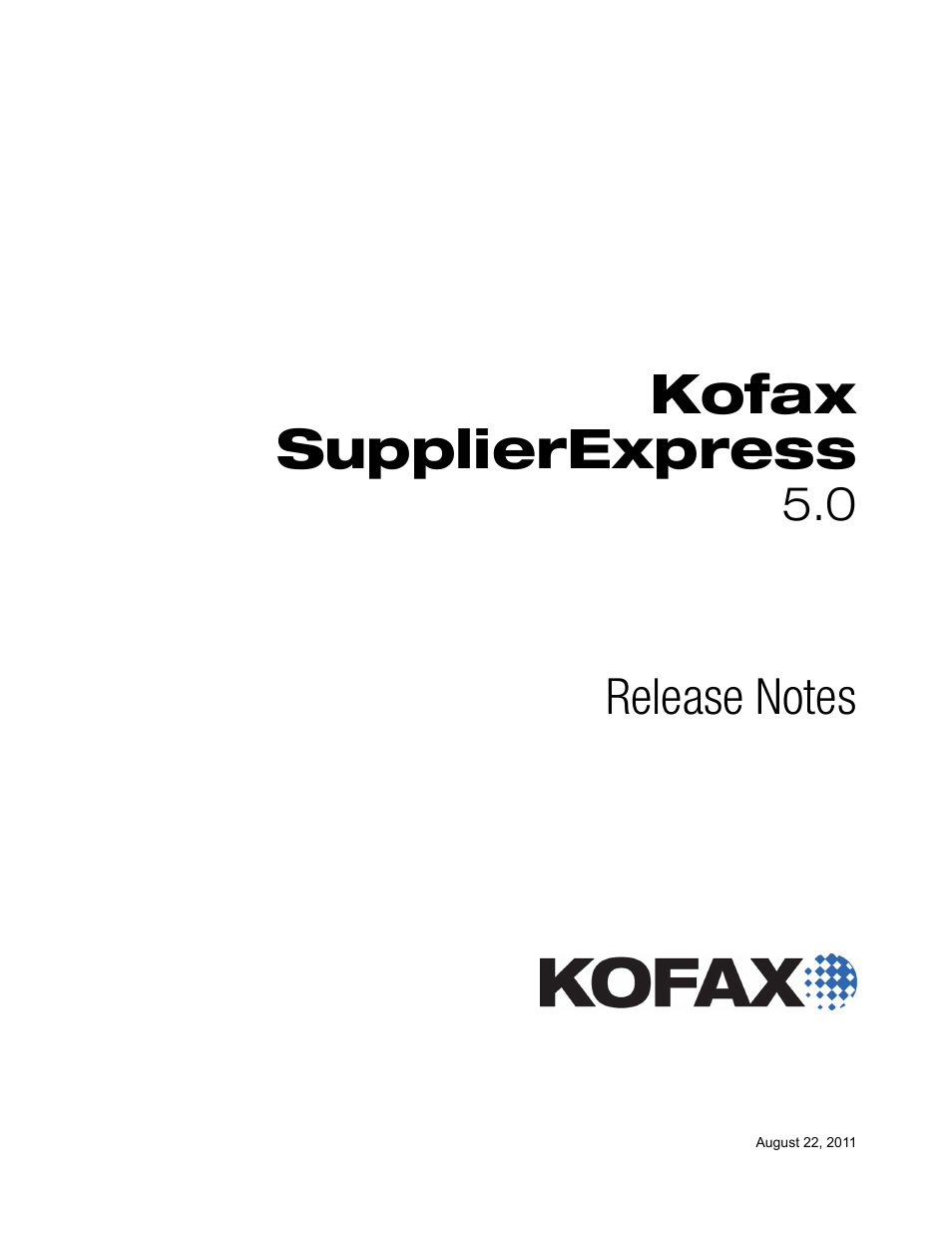 Kofax SupplierExpress User Manual | 6 pages