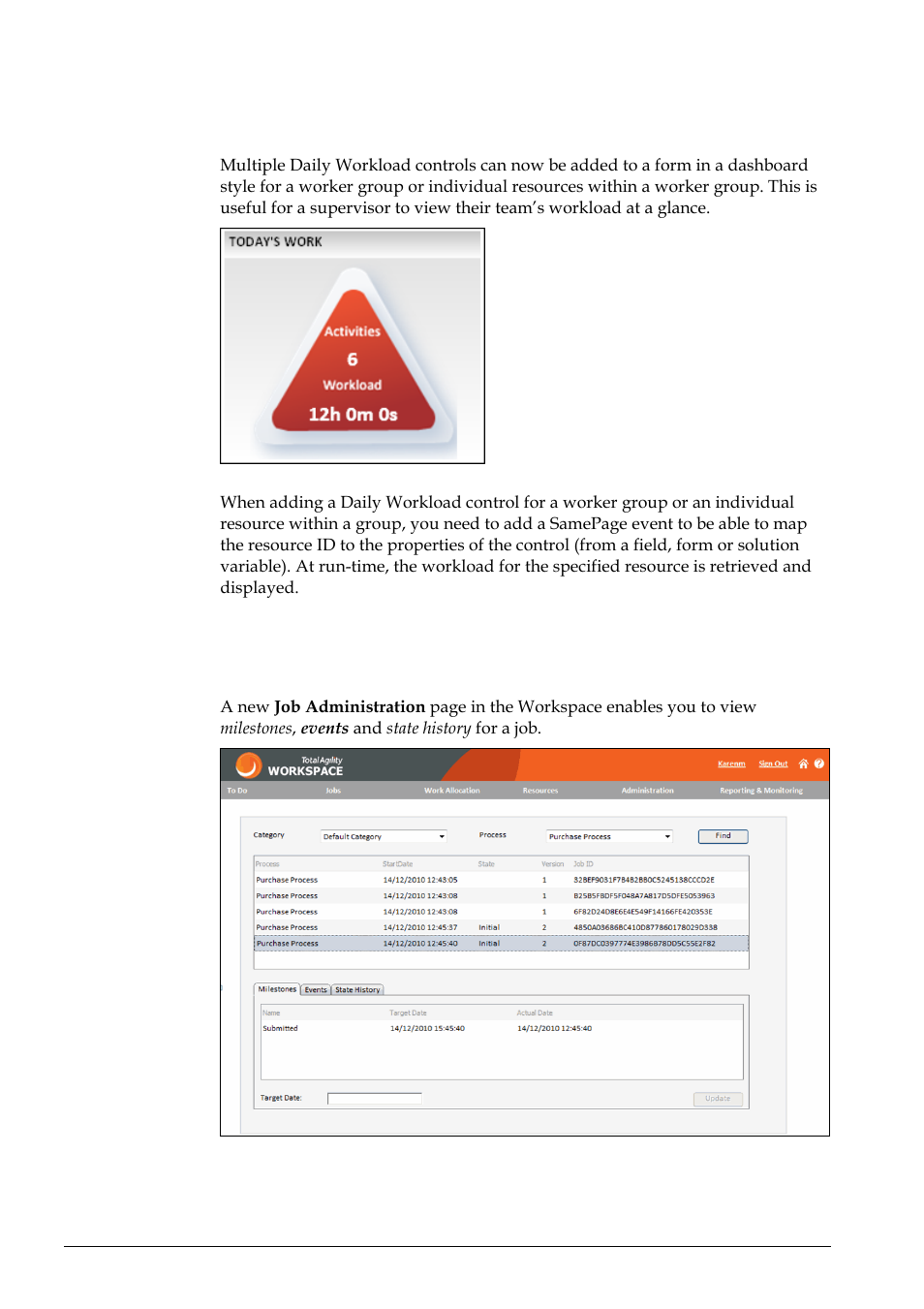 Enhanced daily workload control, Job administration page | Kofax TotalAgility User Manual | Page 23 / 28