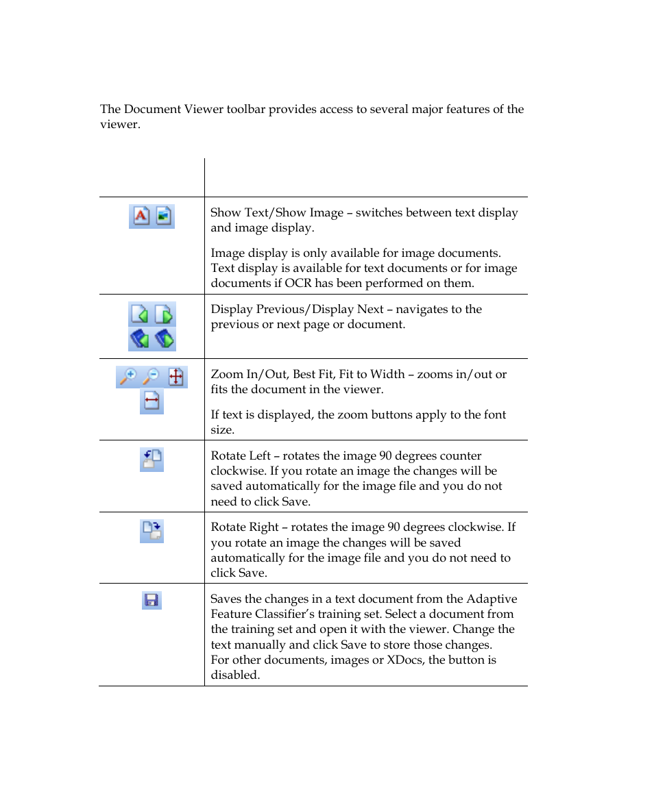 Document viewer toolbar | Kofax Getting Started with Ascent Xtrata Pro User Manual | Page 307 / 623