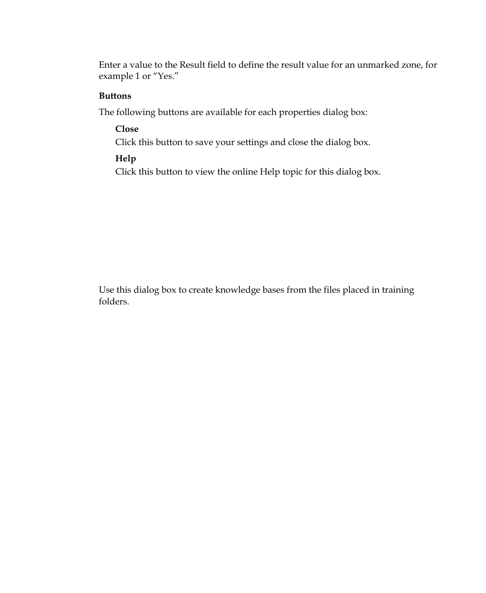 General invoice dialog boxes, Create knowledge base dialog box | Kofax Getting Started with Ascent Xtrata Pro User Manual | Page 416 / 623