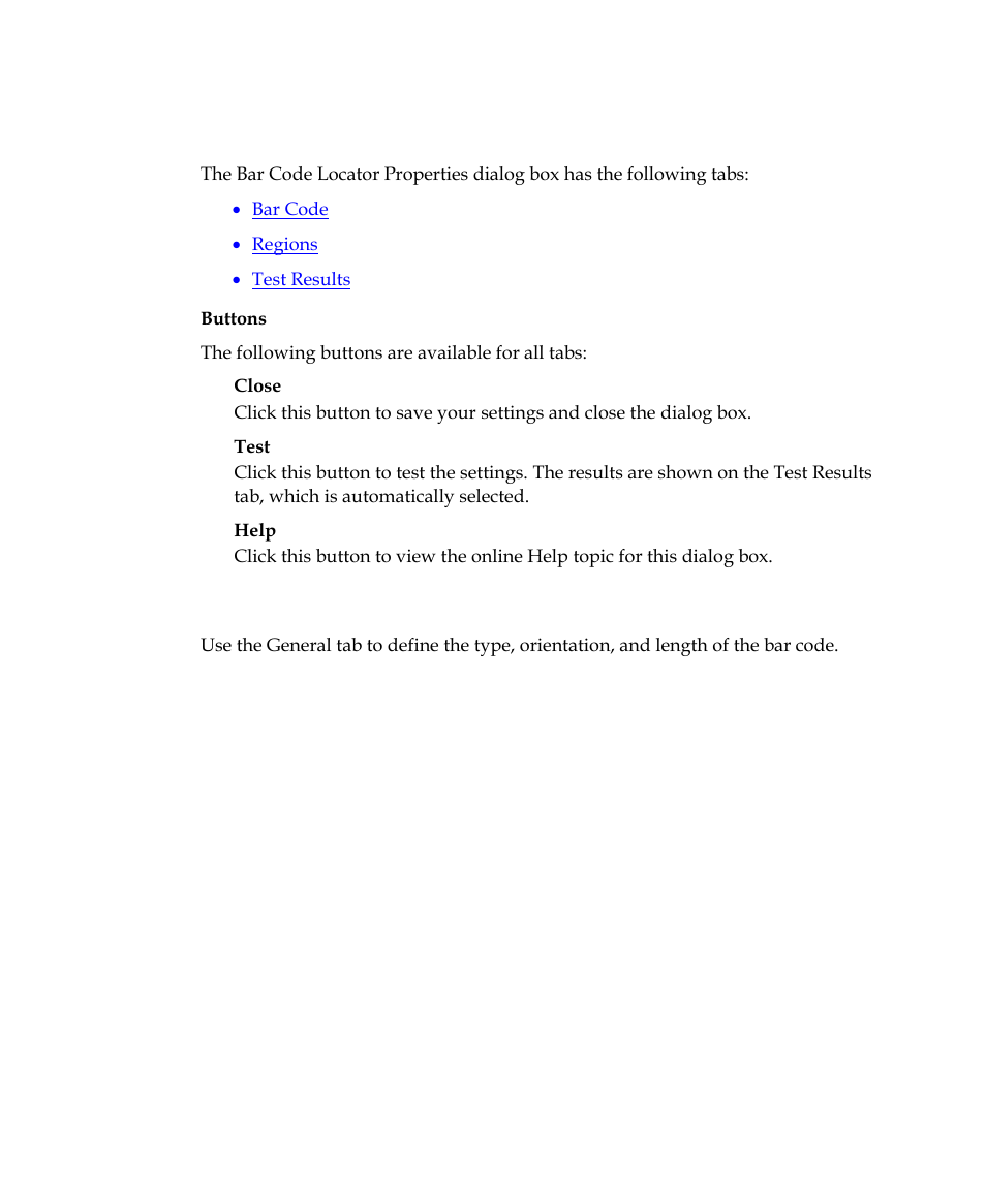 Barcode locator properties dialog box | Kofax Getting Started with Ascent Xtrata Pro User Manual | Page 444 / 623