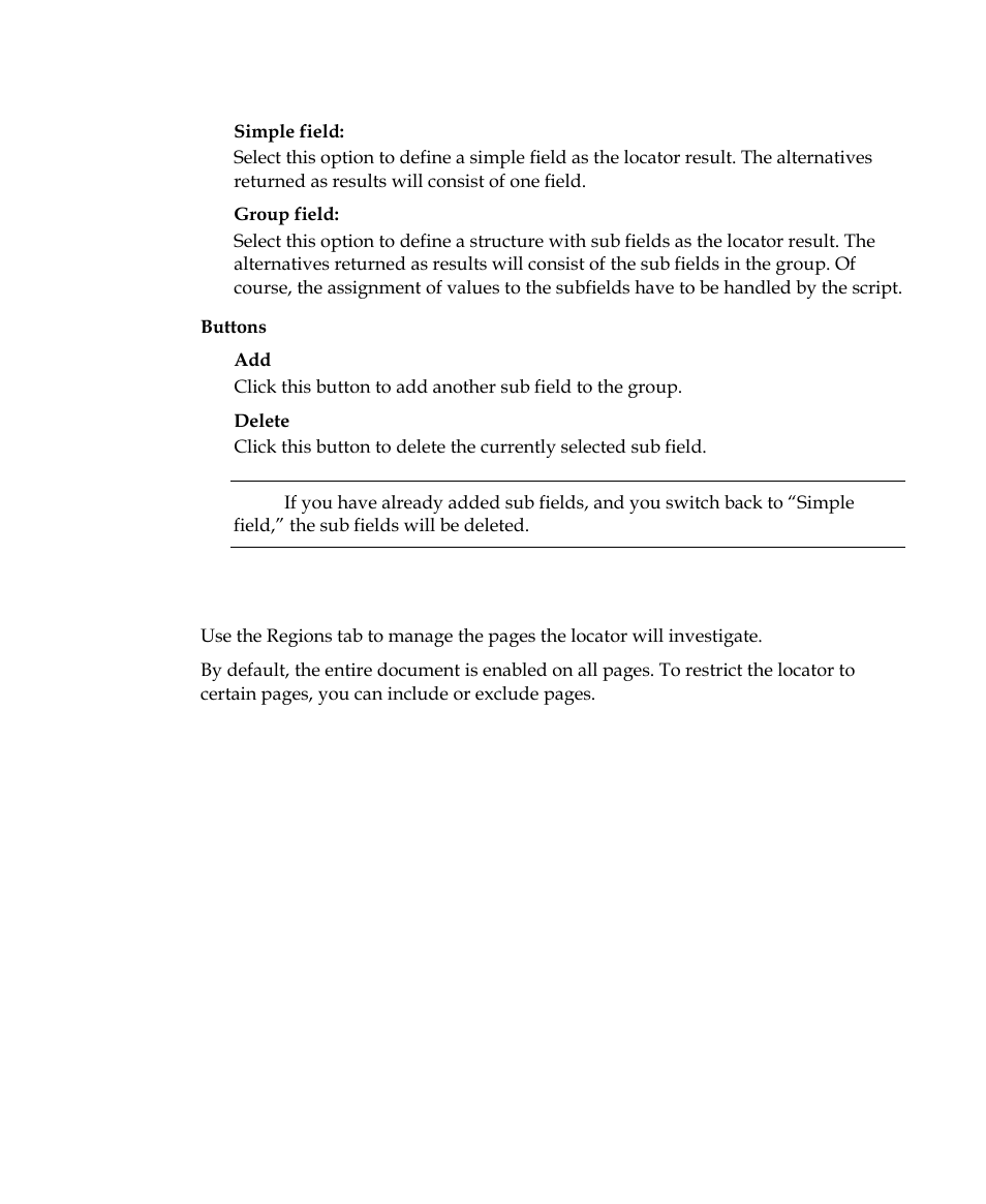Script locator properties dialog box – regions tab | Kofax Getting Started with Ascent Xtrata Pro User Manual | Page 500 / 623