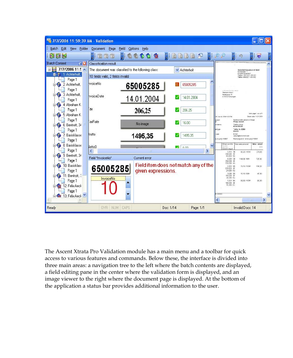 User interface elements | Kofax Getting Started with Ascent Xtrata Pro User Manual | Page 573 / 623