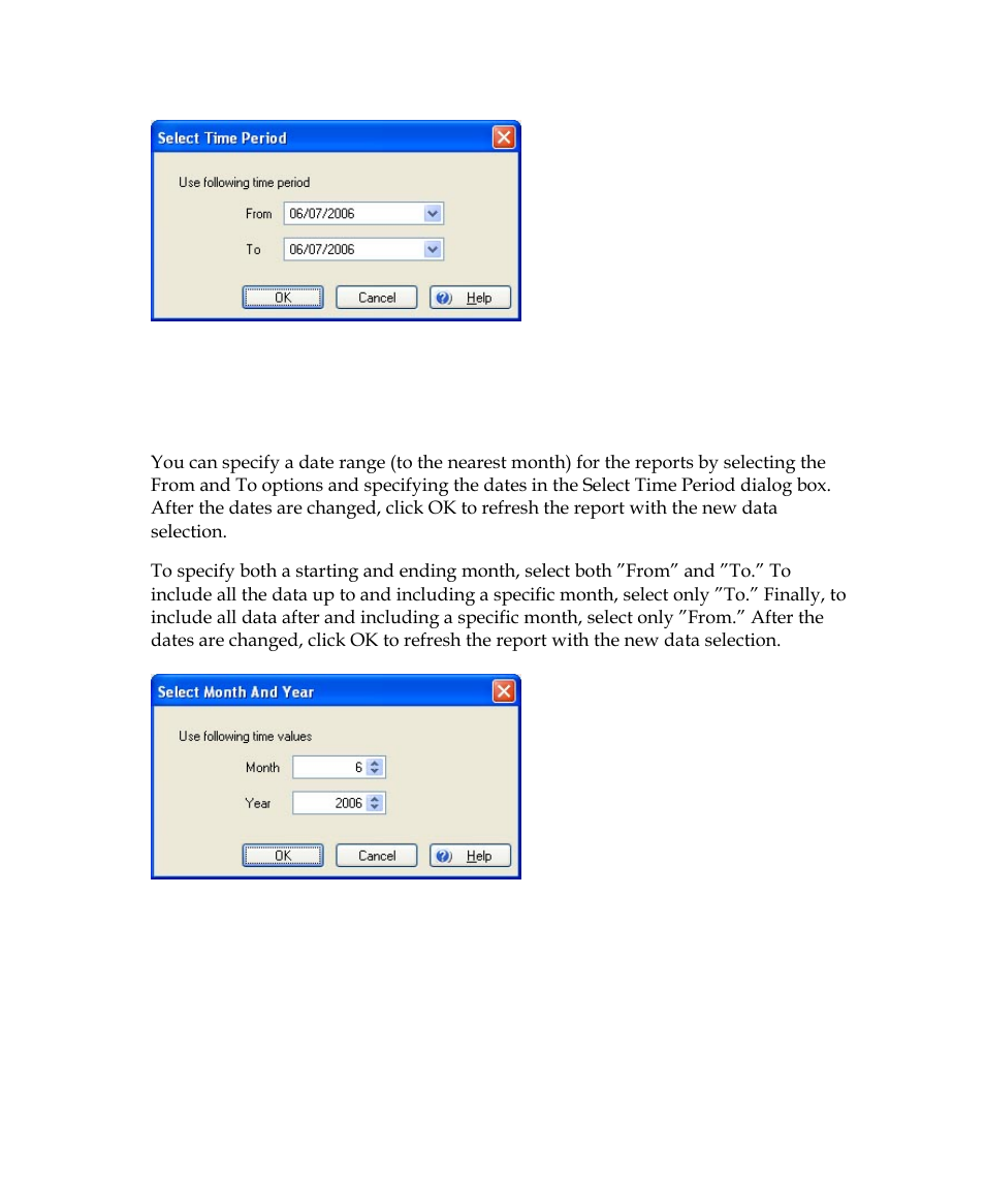 Selection of month and year | Kofax Getting Started with Ascent Xtrata Pro User Manual | Page 615 / 623