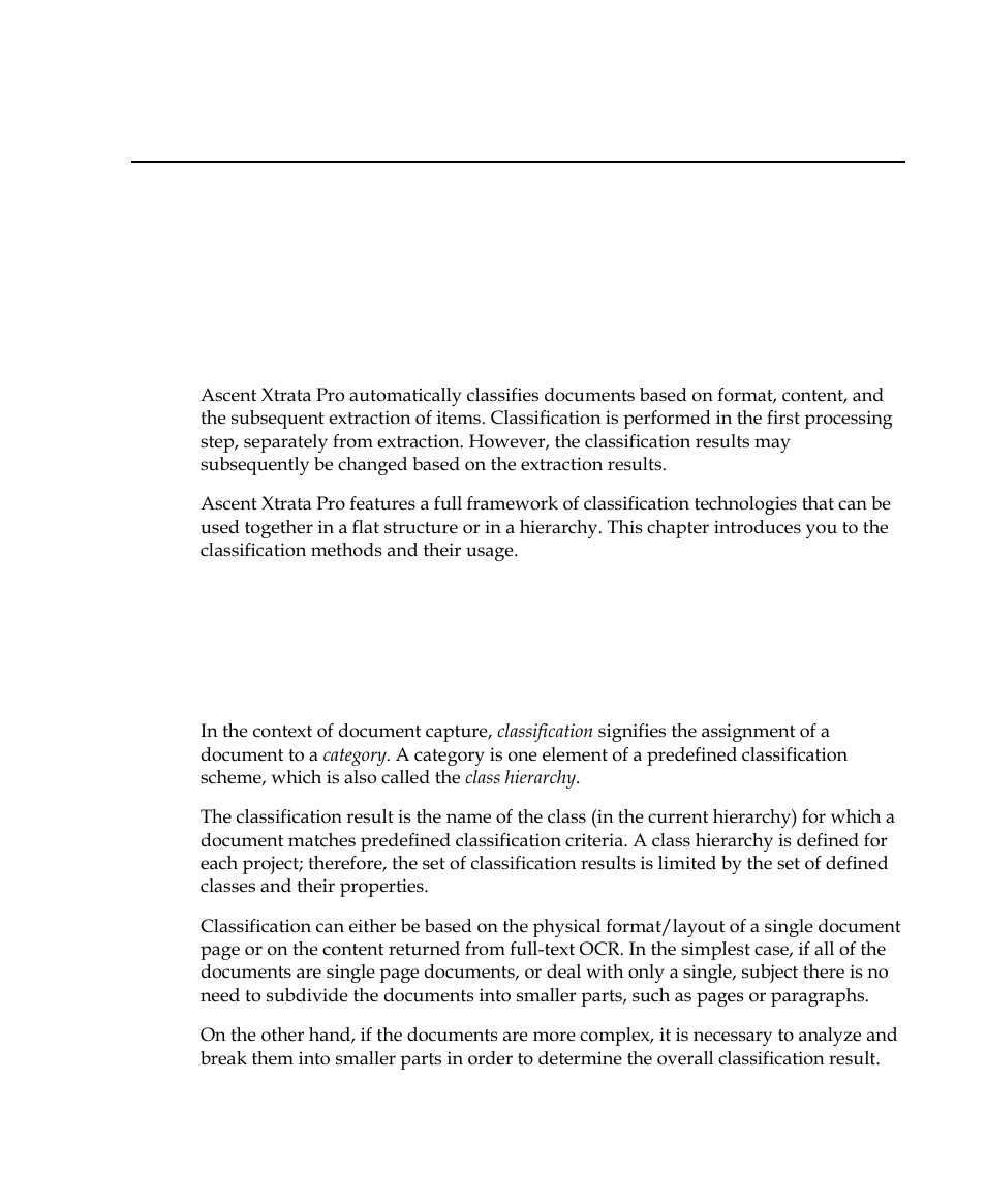 Chapter 3 - classification, Introduction, Concept of classification | Classification, Chapter 3 | Kofax Getting Started with Ascent Xtrata Pro User Manual | Page 70 / 623