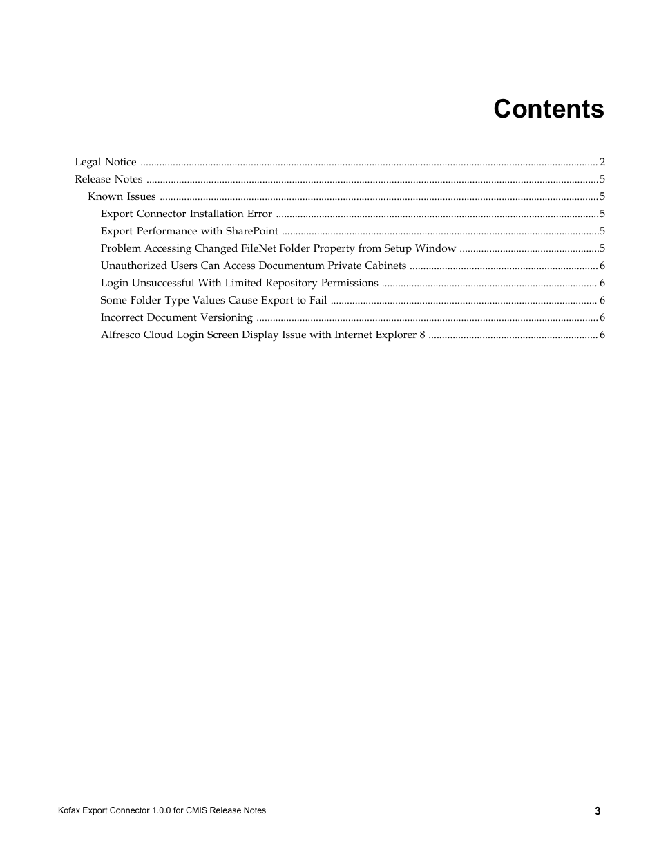 Kofax Export Connector 1.0.0 User Manual | Page 3 / 6