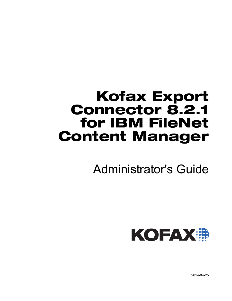 Kofax Export Connector 8.2.1 User Manual | 26 pages