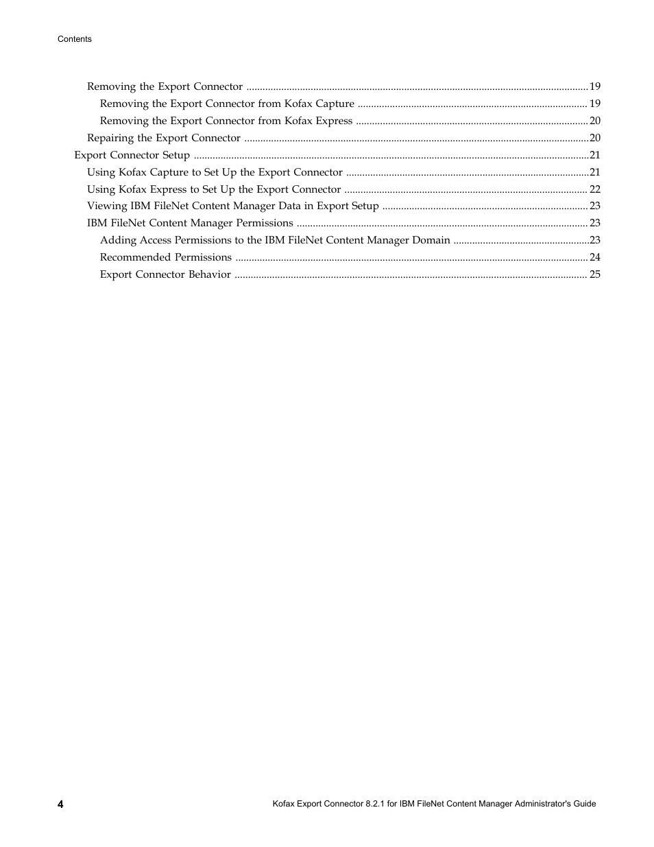 Kofax Export Connector 8.2.1 User Manual | Page 4 / 26