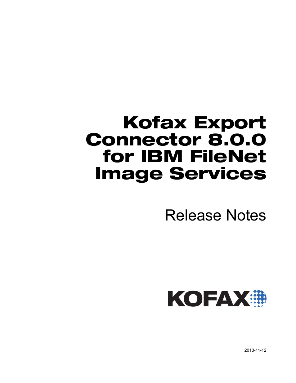 Kofax Export Connector 8.0.0 User Manual | 8 pages