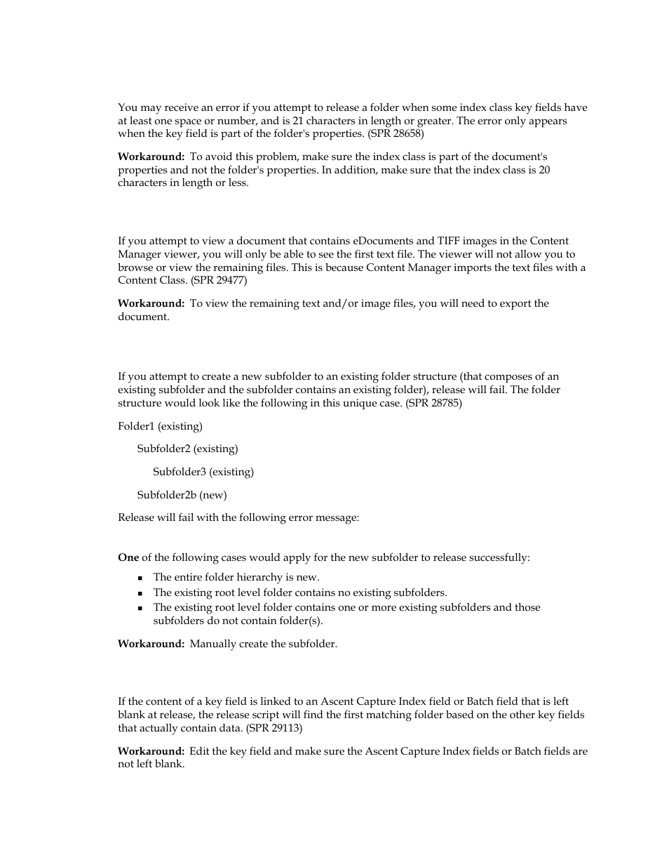 Viewing edocuments with tiff images, Releasing folders with subfolders, Key fields | Kofax Ascen 7.0 Release Script User Manual | Page 27 / 32