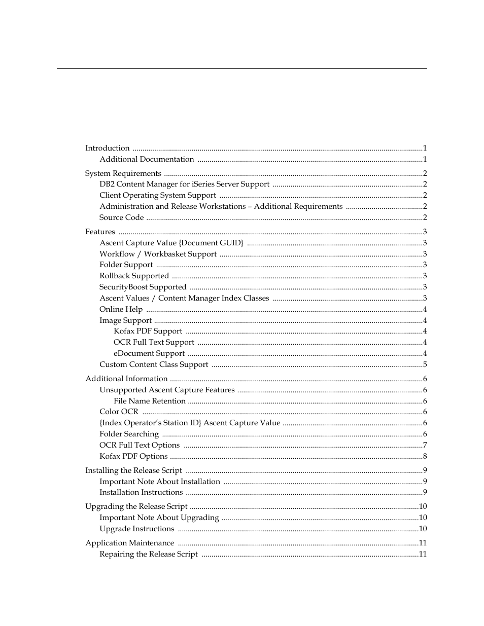 Kofax Ascen 7.0 Release Script User Manual | Page 3 / 32