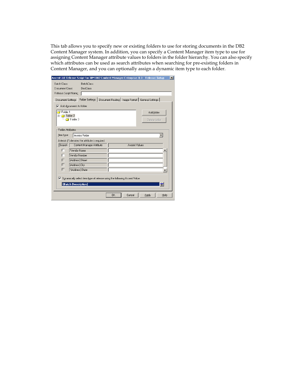 Folder settings tab | Kofax Ascen 7.0 Release Script User Manual | Page 30 / 48