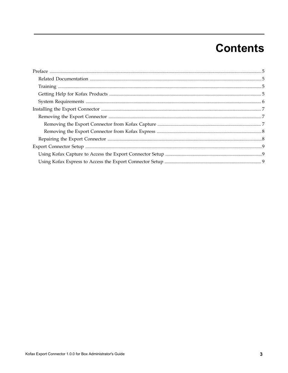 Kofax Export Connector 1.0.0 User Manual | Page 3 / 10