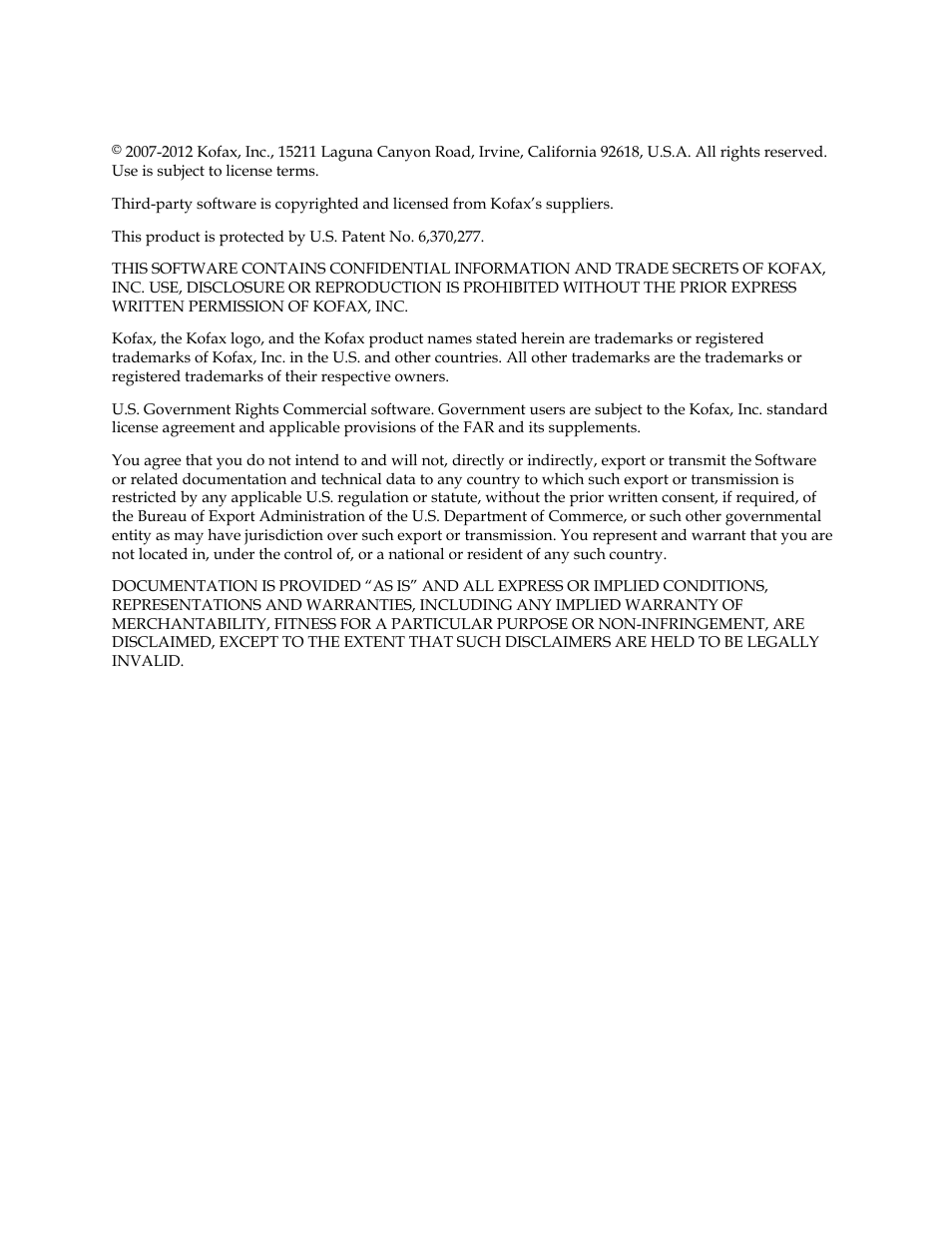 Kofax Export Connector for TotalAgility 1.1.0 User Manual | Page 2 / 10