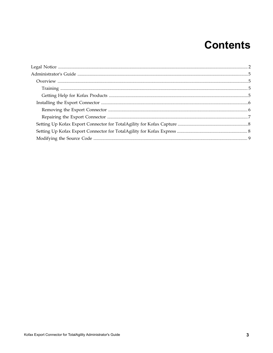 Kofax Export Connector for TotalAgility 1.1.0 User Manual | Page 3 / 10