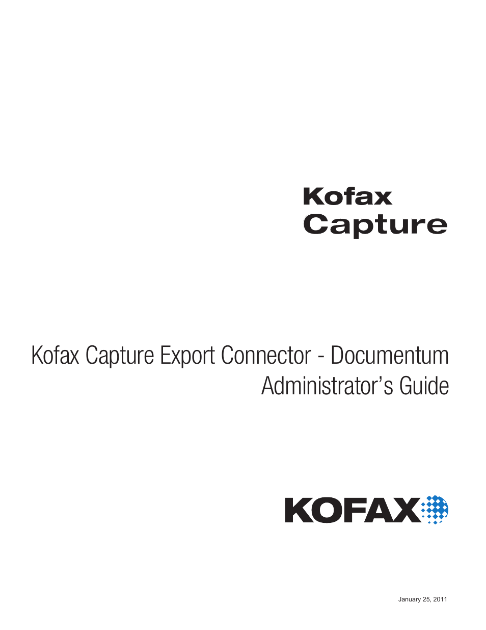 Kofax Capture Export Connector User Manual | 18 pages