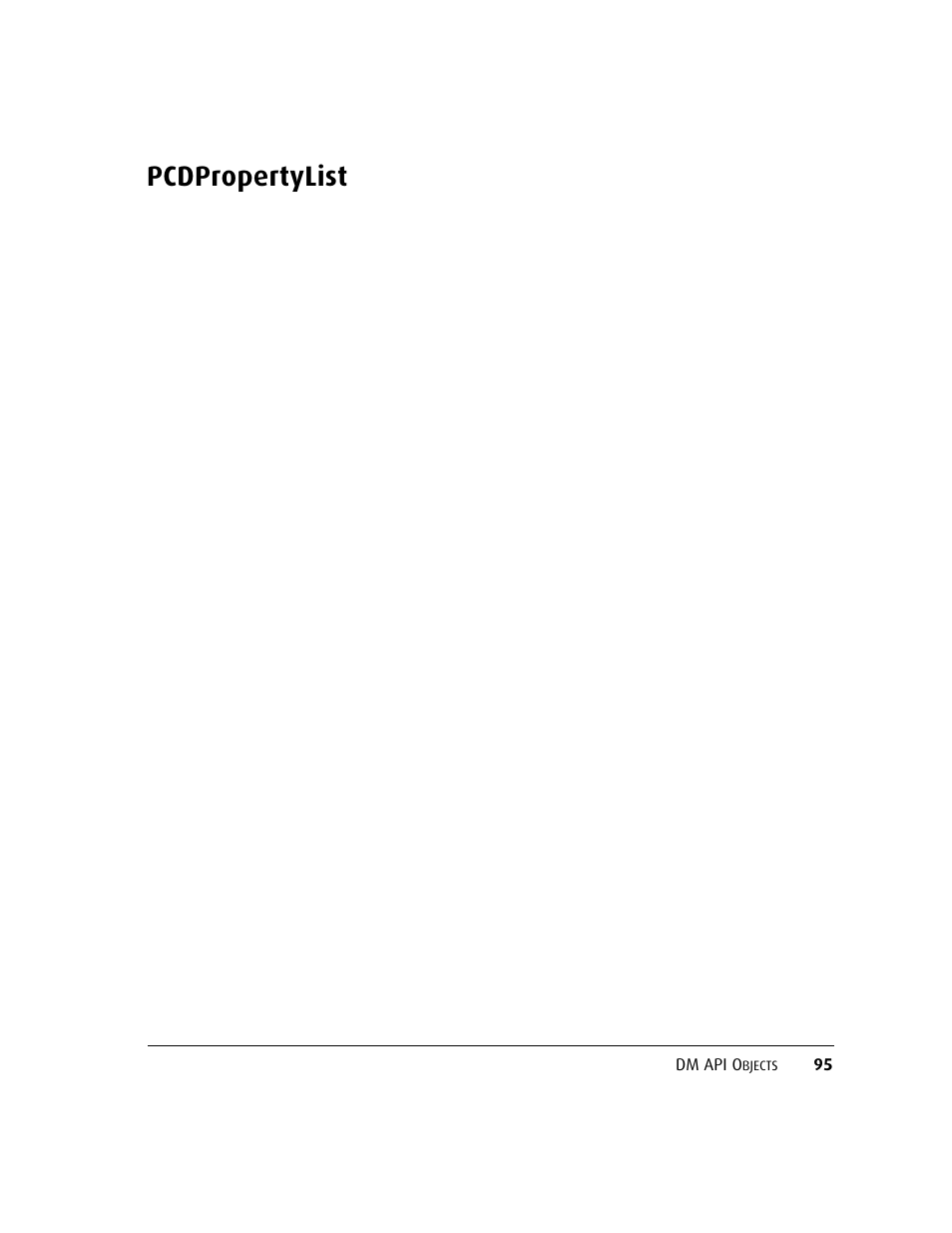Pcdpropertylist | Kofax DM API User Manual | Page 115 / 528
