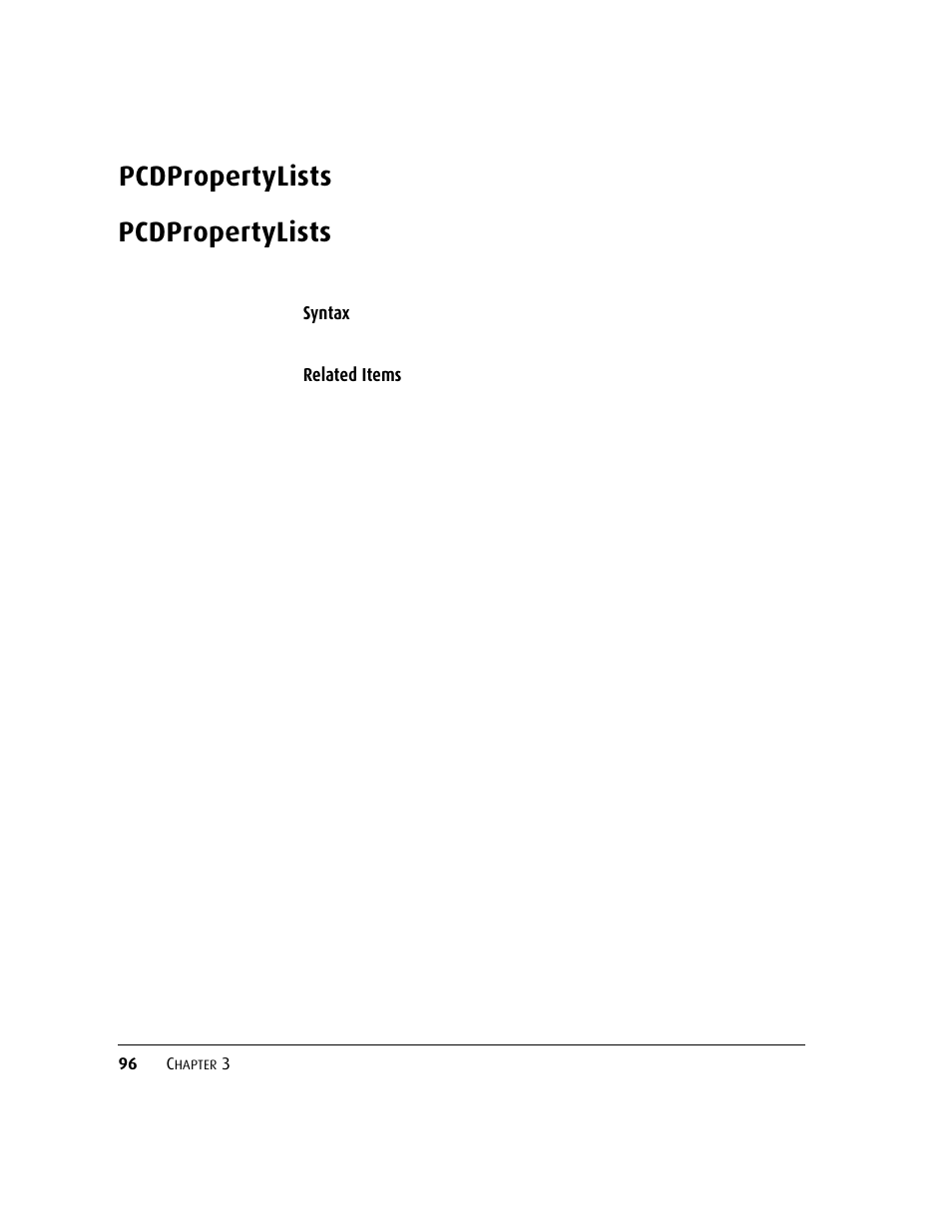 Pcdpropertylists, Pcdpropertylists 96 | Kofax DM API User Manual | Page 116 / 528