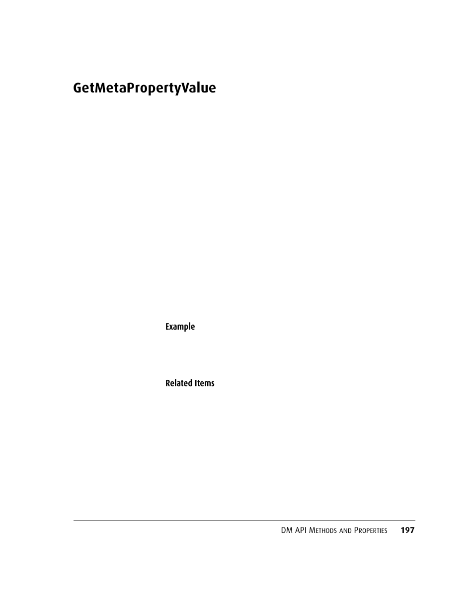 Getmetapropertyvalue | Kofax DM API User Manual | Page 217 / 528