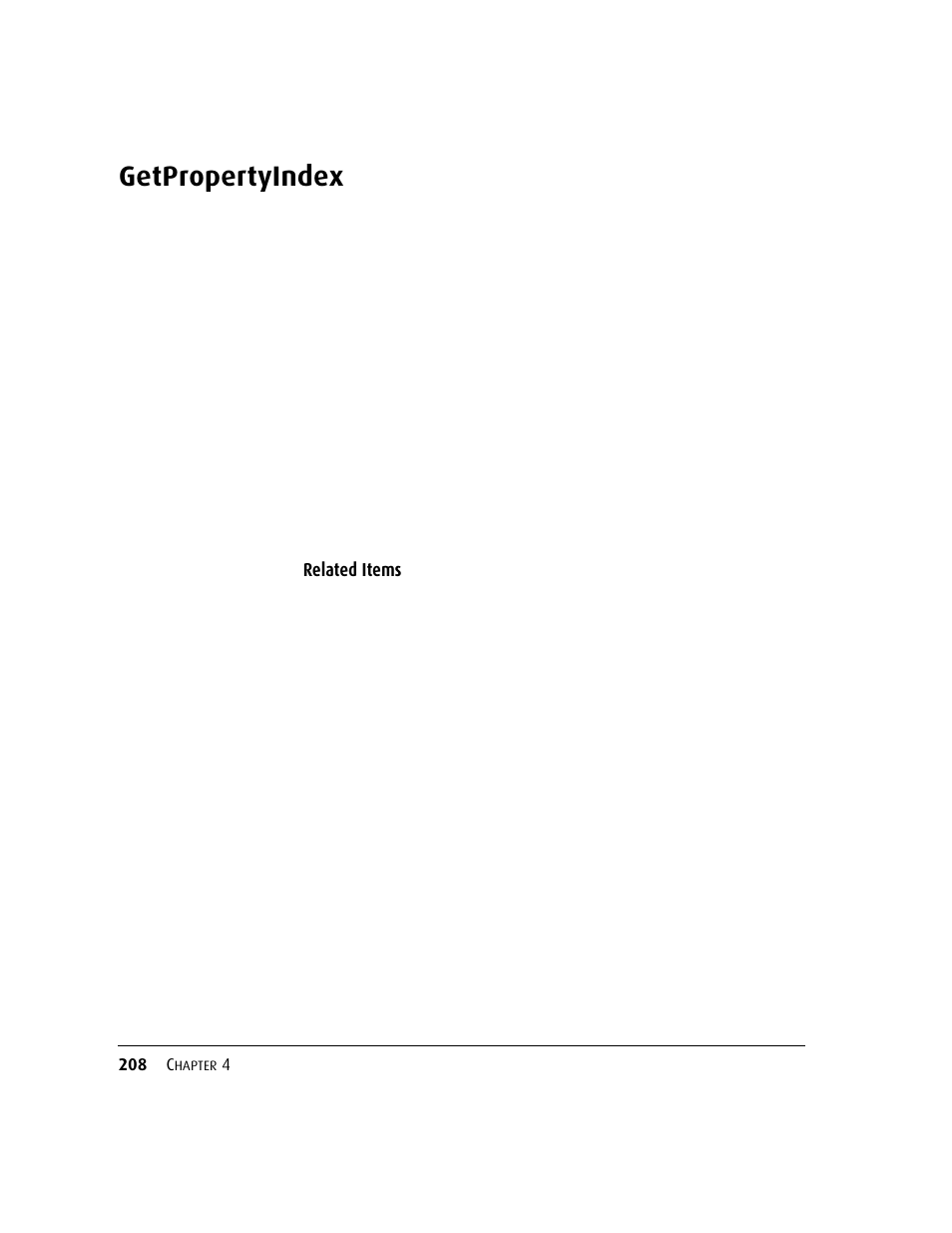 Getpropertyindex | Kofax DM API User Manual | Page 228 / 528
