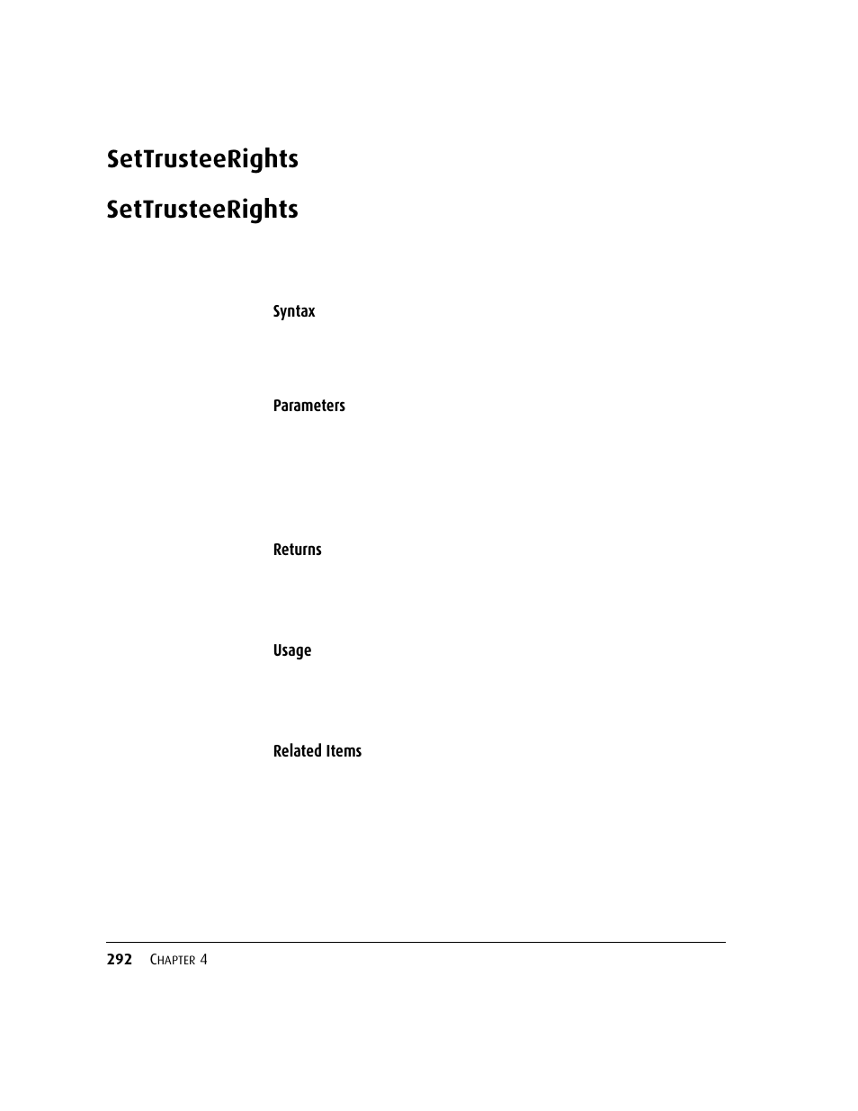 Settrusteerights, Settrusteerights 292 | Kofax DM API User Manual | Page 312 / 528
