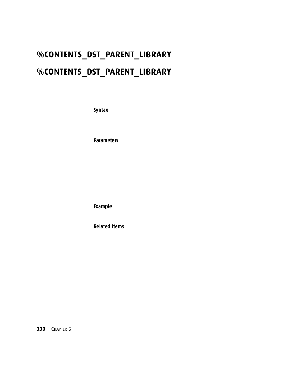 Contents_dst_parent_library | Kofax DM API User Manual | Page 350 / 528
