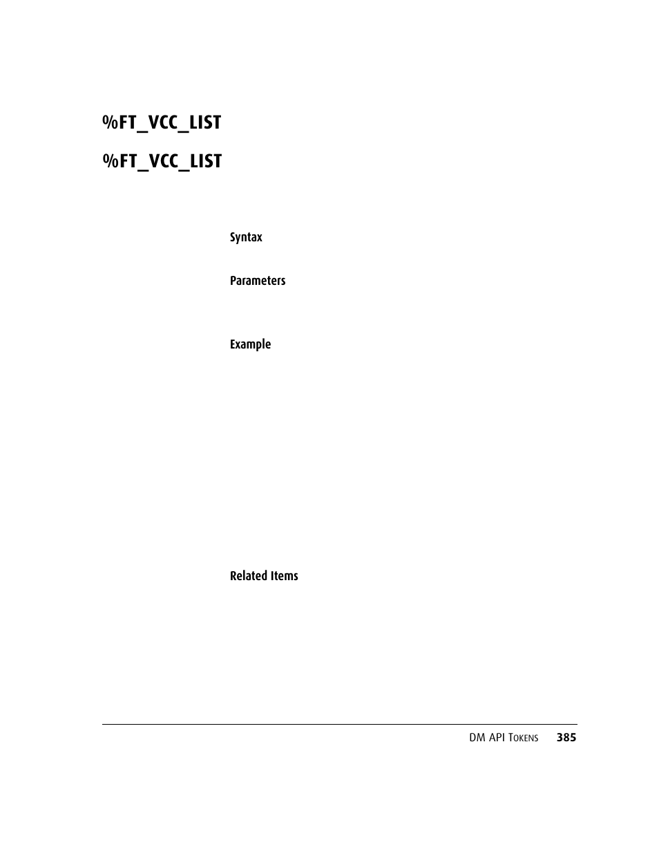 Ft_vcc_list, Ft_vcc_list 38 | Kofax DM API User Manual | Page 405 / 528