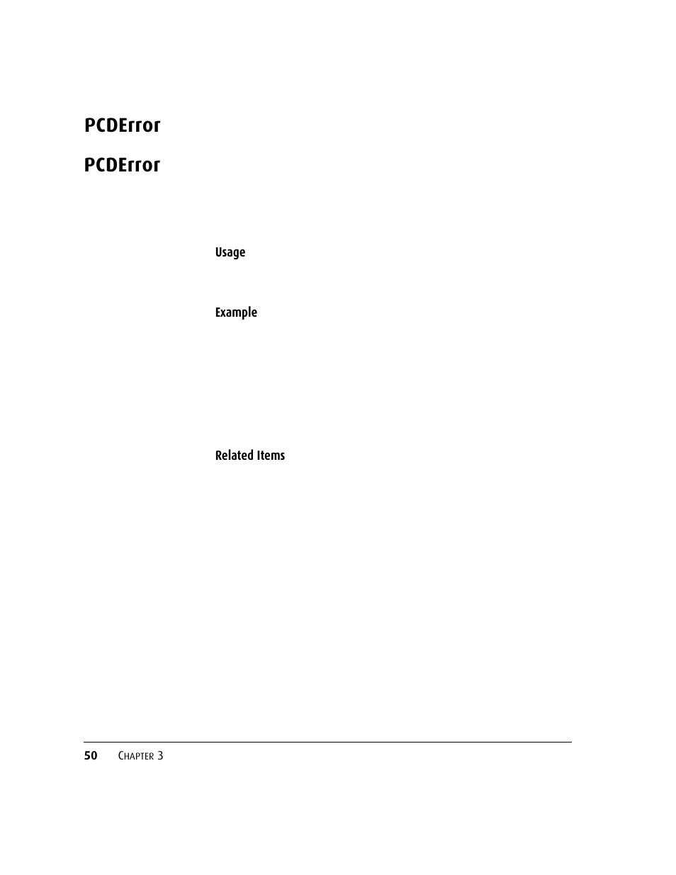 Pcderror | Kofax DM API User Manual | Page 70 / 528